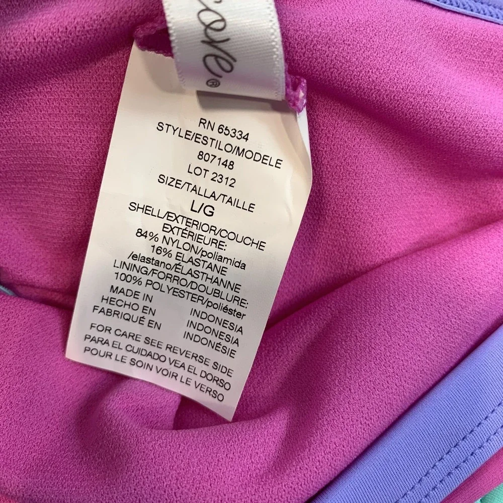 Salt & Cove Junior's Swim Bikini Bottom L Colorblock Pink Beach Swimsuit